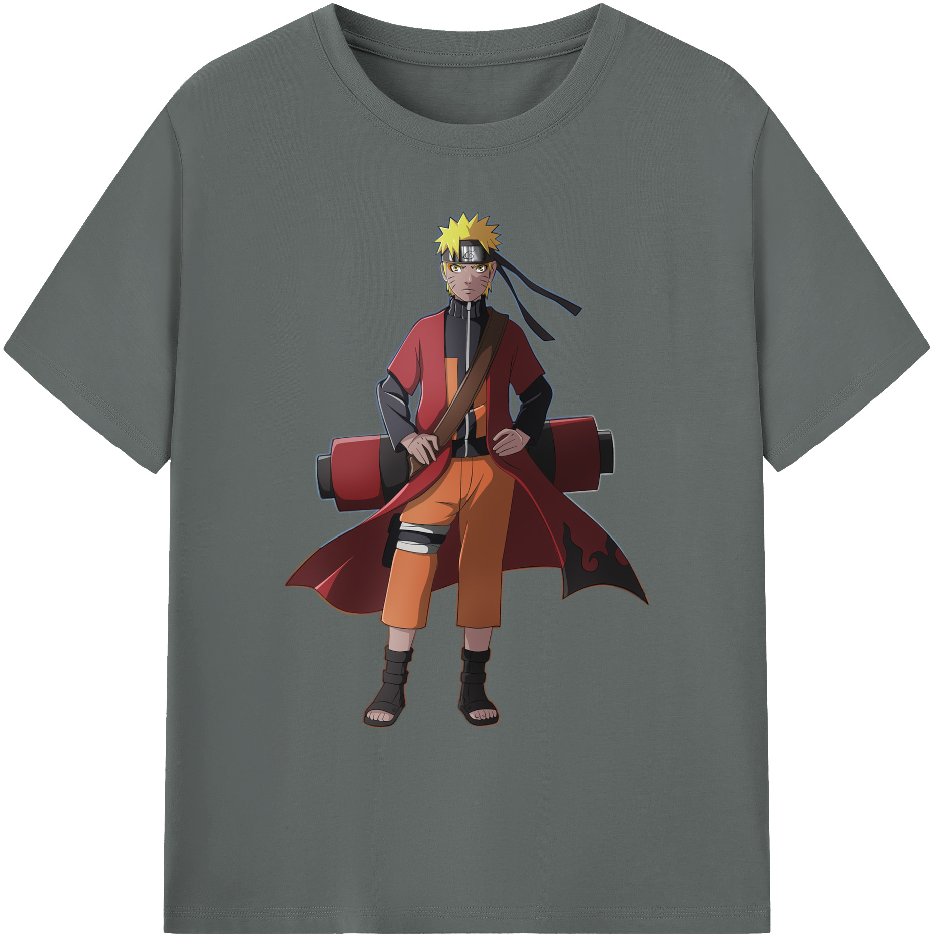 （画像用） NARUTO -ナルト- うずまき ナルト Uzumaki Naruto 綿100％ メンズ半袖Tシャツ｜肌触りやわらか＆通気性